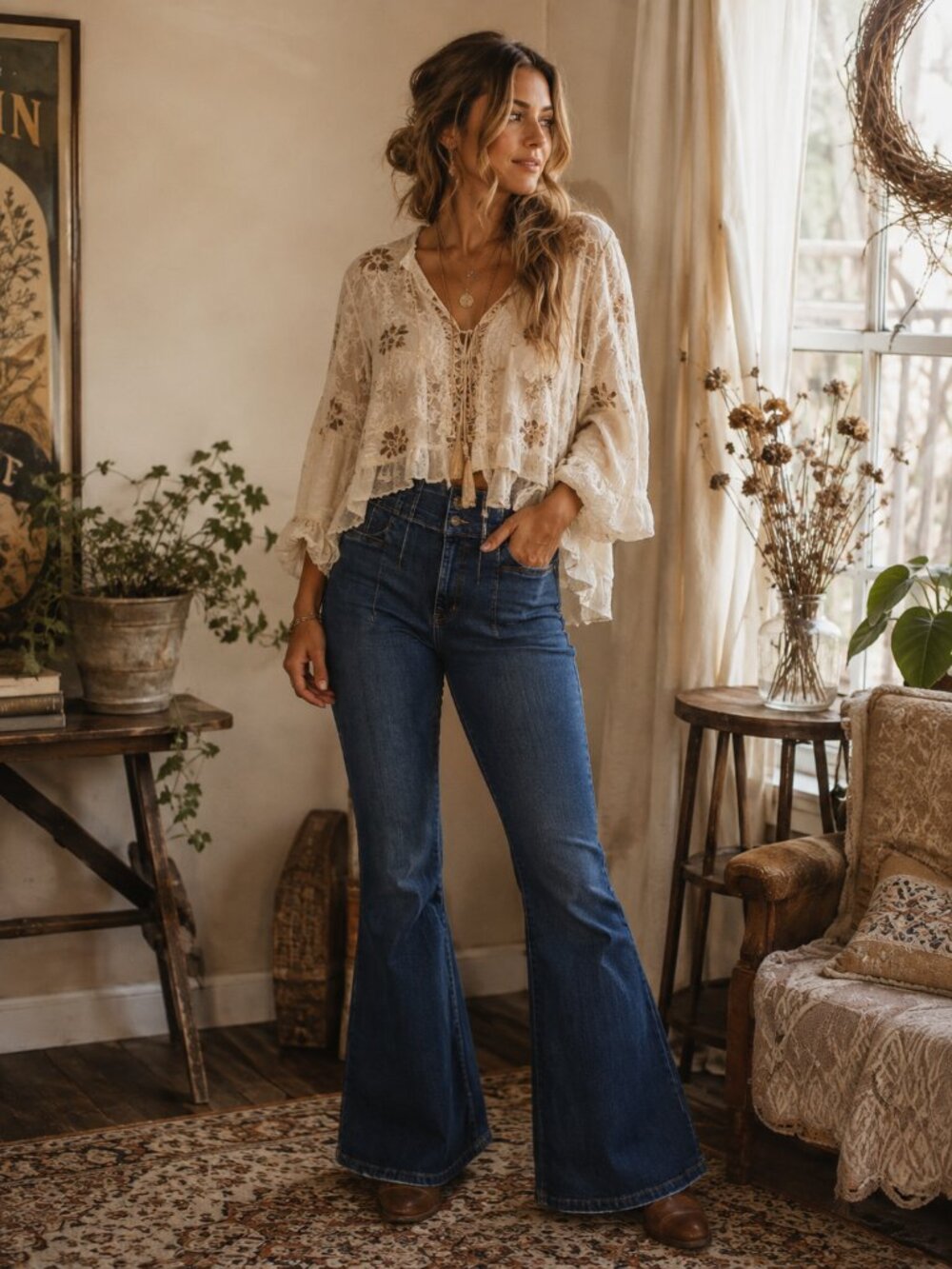 We The Free High Rise Flare Jeans
